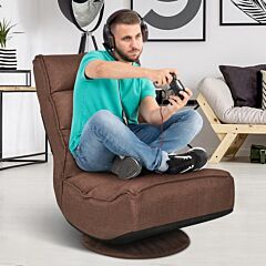 5-position Folding Floor Gaming Chair - Wine
