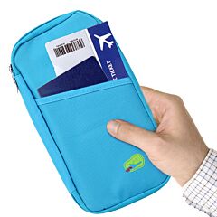Travel Passport Wallet 12cells Ticket Id Credit Card Holder Water Repellent Documents Phone Organizer - Hot Pink