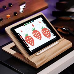 Suitable For Ipad Stand Ipad Pro Huawei Smart Tablet Solid Wood Stand Ipad Learning Painting Writing Online Class Support Stand Notebook Angle Adjustable Heat Dissipation Stand - Bracketwalnut Large