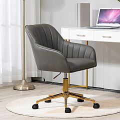 Modern Luxury High Quality Genuine Leather Office Chair With Adjustable 360° Swivel Height - Black