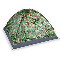 4 Persons Camping Waterproof Tent Pop Up Tent Instant Setup Tent W/2 Mosquito Net Doors Carrying Bag Folding 4 Seasons - Camouflage