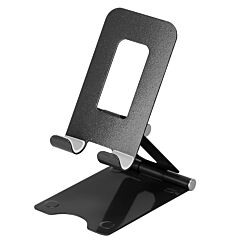Desktop Phone Stand Adjustable Foldable Tablet Holder Cradle Dock Fit For 4-10in Devices - Black
