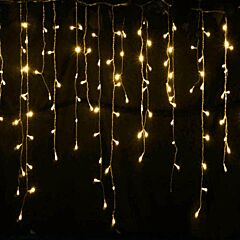 13ft 96led Icicle String Light W/19 Drops Indoor/outdoor Xmas Light Party Decor - Warm White