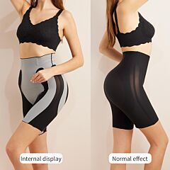 Sunveno Shapewear Tummy Control Butt Lifter High Waist Panty Compression Shorts Waist Trainer Body Shaper Postpartum Clothing - Black L