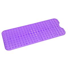 Bath Tub Mat Non-slip Shower Mat Bpa-free Massage Anti-bacterial With Suction Cups Washable - Purple