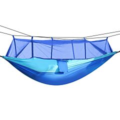 600lbs Load 2 Persons Hammock With Mosquito Net Outdoor Hiking Camping Hommock Portable Nylon Swing Hanging Bed - Camouflage