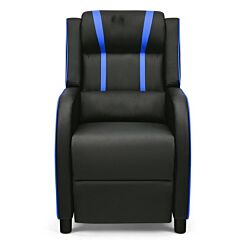 Massage Racing Gaming Single Recliner Chair - Red