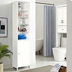 72'' Free Standing Tall Floor Bathroom Storage Cabinet - Gray