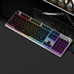 Wolftu Outer Code Spot Supports Usb Mixed Color Mechanical Axis Gaming Wired Keyboard - Black
