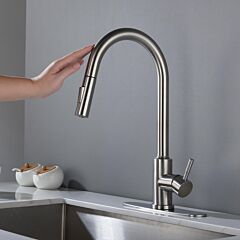 Touch Kitchen Faucet With Pull Down Sprayer Rt - Gold
