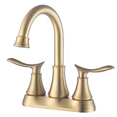 2 Handle Bathroom Sink Faucet, 4" Lavatory Vanity Faucet, Centerset Faucet With Pop-up Drain & Supply Lines, Cupc & Nsf Approved - Gold