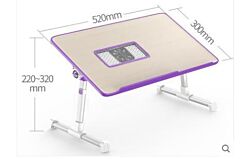 Adjustable Laptop Desk Stand Foldable Notebook Laptop Bed Table Can Be Lifted Standing - Purple