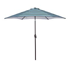 Outdoor Patio 8.6-feet Market Table Umbrella With Push Button Tilt And Crank[umbrella Base Is Not Included] - Blue