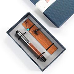 Creative Antique Metal Signature Pen Business High-end Gift Box - Brown Black Bead