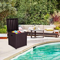 Free Shipping 51gal 195l Outdoor Garden Plastic Storage Deck Box Chest Tools Cushions Toys Lockable Seat Waterproof  Yj - Brown