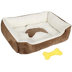 Pet Dog Bed Soft Warm Fleece Puppy Cat Bed Dog Cozy Nest Sofa Bed Cushion Mat M Size - M Black