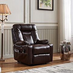 Large Size Electric Power Lift Recliner Chair Sofa For Elderly - Brown
