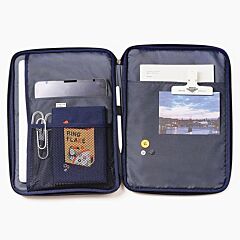 Korean Embroidery Toast Ipad Tablet Notebook Computer Liner Bag 11 Inch 13 Inch Handheld Digital Storage Bag - Royal Blue 13  Inches