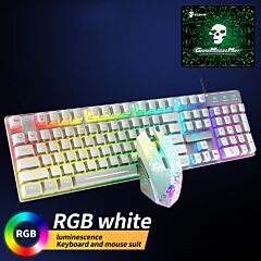 Kuiying T6rgb Luminous Keyboard And Mouse Set - Black Rgb