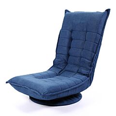 360-degree Swivel Foldable Floor Gaming Chair With Comfortable Lazy Leisure Sofa Lounge Chair For Reading Gaming Tv Watching  Xh - Blue