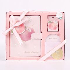 Yue Mu Peach Says A5 Handbook Paper Tape Stationery Gift Set Cute Girl Lover - Cake Peach Gift Box