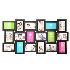 18 Pictures Frames Collage For Photos In 4" X 6" Glass Protection Display Wall Mounting Gallery Home Decor Kit - White