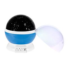 Led Star Sky Projector Night Light Kids Rotating Starry Night Lamp Usb Sleep Light Xmas Gift - Blue