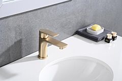 Single Handle Lavatory Basin Sink Faucet - Brushed Gold
