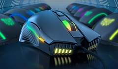 Gaming Gaming Mouse Seven-speed Dpi Adjustable Rgb Light - Pink