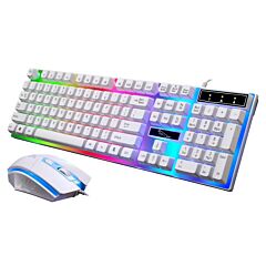 G21 Wired U+u Mouse And Keyboard Set Suspended Lighting Mechanical Feel Game Mouse And Keyboard Set - White