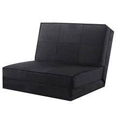 Convertible Lounger Folding Sofa Sleeper Bed - Black