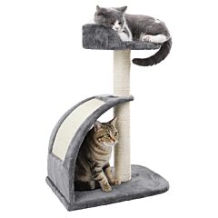 Cat Tree Sisal-covered Scratching Post And Pad, Cat Activity Center For Kittens Rt - Brown