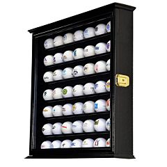 49 Golf Ball Display Case Cabinet Wall Rack Holder W/98% Uv Protection Lockable Xh - Black
