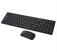 2.4g Wireless Keyboard And Mouse Set Hk-06 Notebook Keyboard - Black