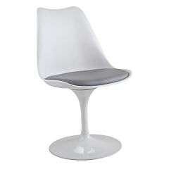 Tulip Swivel Chair - White And Black