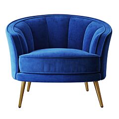 Modern Velvet Accent Barrel Chair Leisure Accent Chair Living Room Upholstered Armchair Vanity Chair For Bedroom Meeting Room - Beige