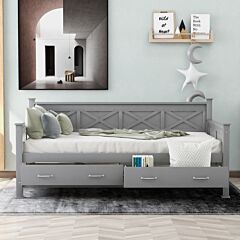 Modern And Rustic Casual Style Daybed, Cream White - Cream White