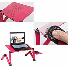 Laptop-table-stand Desk Mouse-pad Notebook Folding Ergonomic-design Adjustable With - Black