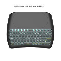 D8 Bluetooth Keyboard Wireless Mini Keyboard Dual Mode Seven-color Backlit Version I8 2.4g - A