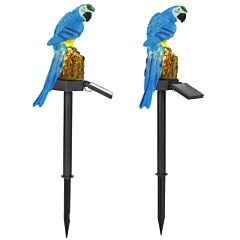 Solar Powered Parrot Garden Light Ip65 Waterproof Led Parrot Landscape Lamp Decorative Lawn Lights - Blue Parrot