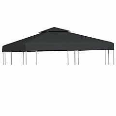 Gazebo Cover Canopy Replacement 9.14 Oz/yd² Dark Gray 10'x10' - Grey