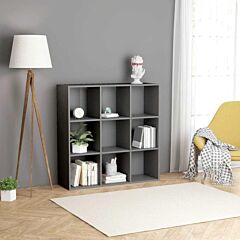 Book Cabinet Gray 38.6"x11.8"x38.6" Chipboard - Grey