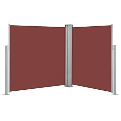 Retractable Side Awning Brown 55.1"x236.2" - Brown