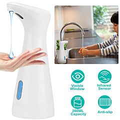 Electric Automatic Soap Dispenser Anti-slip Sensor Refillable Hand Gel Desktop Dispenser - White