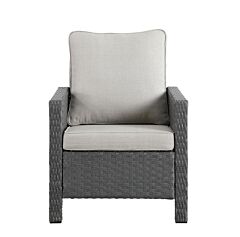 Wicker Sectional Single Sofa - Grey
