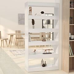 Book Cabinet/room Divider High Gloss White 31.5"x11.8"x65.4" Chipboard - White