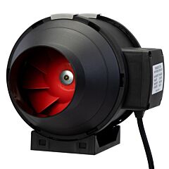 4 Inch Inline Duct Ventilation Fan With Variable Speed Controller - Black Red - 4 Inch
