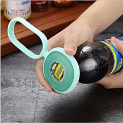 Multi-function 3 In 1 Bottle Caps Opener Silicone Beer Bottle Screw Cap Bottle Jar Opener Unscrew Caps Tool - Green