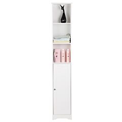 Fch One Door & Three Layers Bathroom Cabinet White  Yj - White