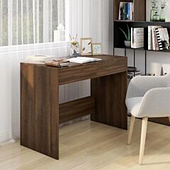 Desk Brown Oak 39.8"x19.7"x30.1" Chipboard - Brown